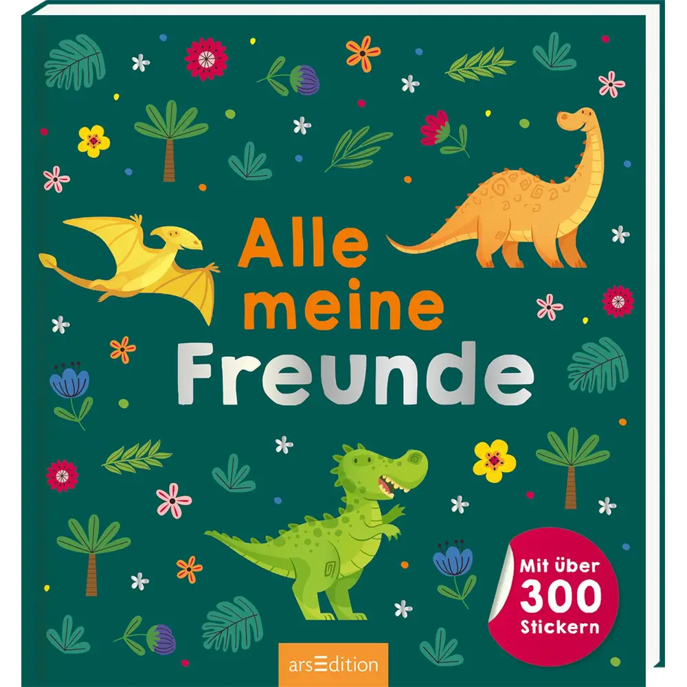 ars Edition carnet d’amis dinosaures avec autocollants et pages photos