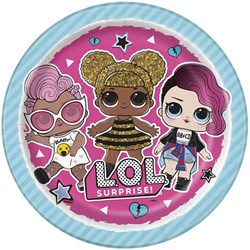 Haza assiettes de fête L.O.L. Surprise carton 23 cm - lot de 8 pièces