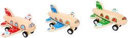 Small Foot avion en bois jouet à rétrofriction coloré à l'unité