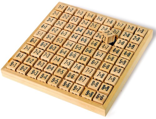 Small Foot - Tableau de calcul en bois éducatif tables 1 à 10 - jouet d'apprentissage