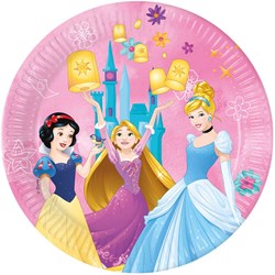 Globos papieren borden Disney Princess FSC 23cm 8 stuks kinderfeestje