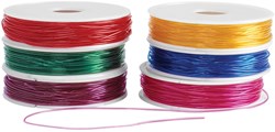 Colorations kralenkoord stretchbaar gekleurd speelgoed 6 spoelen 55 meter