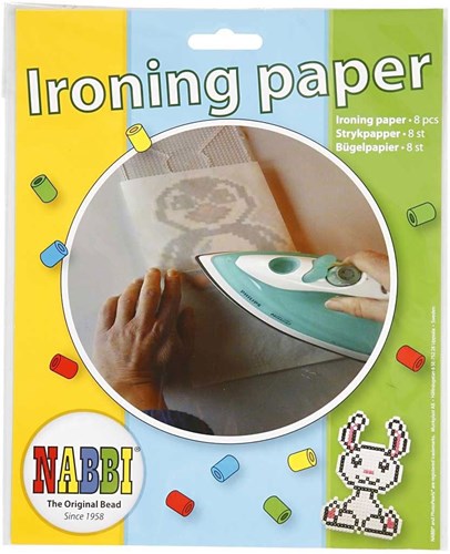 Creativ Company papier à repasser transparent pour perles Nabbi 8 feuilles