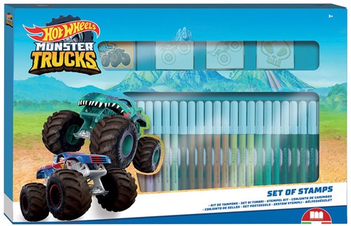 Hot Wheels kleurset stempels knutseldoos 41-delig creatief speelgoed-2
