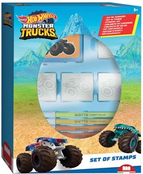 Hot Wheels stempelset creatief speelgoed met 4 stempels en viltstiften