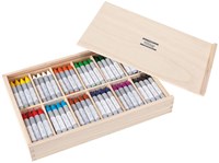 Creall boîte de rangement crayons cire 144 pièces - set coloriage