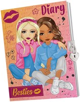 Besties dagboek A5 met slot en hartvormig slotje voor kinderen