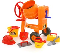 Cavallino Toys betonmolen speelgoedset met accessoires, 9-delig