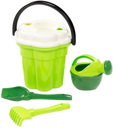 Safari XL klassieke emmerset speelgoed met gieter groen 4-delig