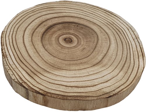 Playwood rondin décoratif bois brûlé - Paulownia Ø 20cm naturel