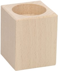 Playwood bougeoir bois de hêtre carré décoration 7cm