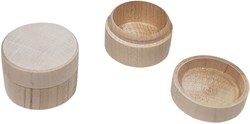 Playwood houten speelgoed kistje rond beukenhout naturel 5,8 cm
