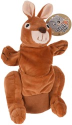 Handpop kangoeroe speelgoed educatief bruin multicolor handpop