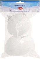 Decoratie sneeuwballen kerstversiering 10cm met ophanglint 2 stuks