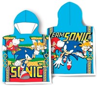 Sonic poncho handdoek katoen 55x110cm voor kinderen Sonic-2