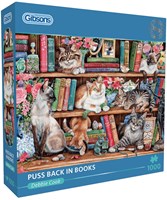Gibsons puzzle chat Puss Back in Books 1000 pièces animaux-2