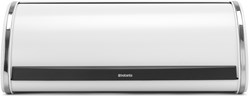 Brabantia broodtrommel schuifdeksel wit - grote broodopslag staal