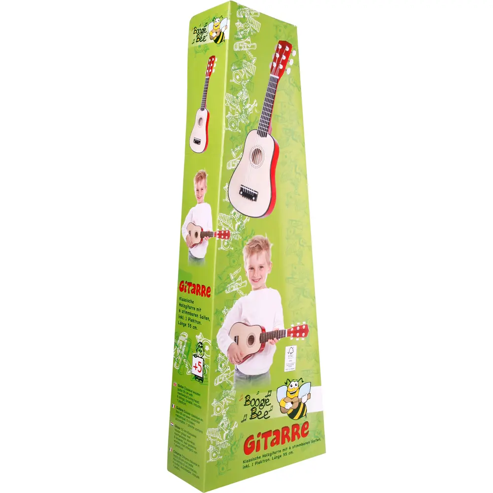 Vedes guitare en bois à 6 cordes pour enfants, instrument de musique 55cm