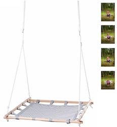 Woody schommel vierkant 100x100cm - houten buitenspeelgoed