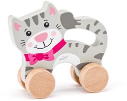 Woody Woody kat op wielen met handvat 91991