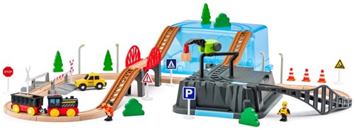 Woody jouet train en boîte - circuit en bois et plastique