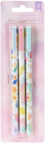 Balpen Tie Dye Print set van 3 kleurrijke pennen voor kinderen