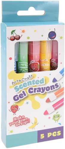 Gelpen stiften fruitgeur set kleurrijk schrijven kinderen 5 stuks