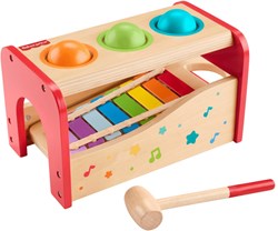 Fisher-Price xylophone en bois jouet avec banc à marteau pour enfants