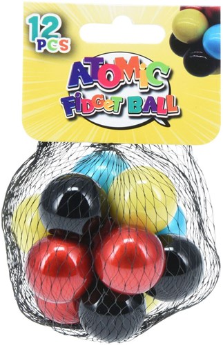 Fidget Atomic Ballen stressbal speelgoed set 12 stuks multicolor