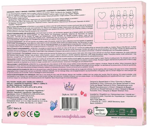 Souza for Kids set de vernis à ongles princesse enfant multicolore-3