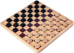 Longfield Games jeu de dames plateau bois 29 x 29 cm - jeu classique
