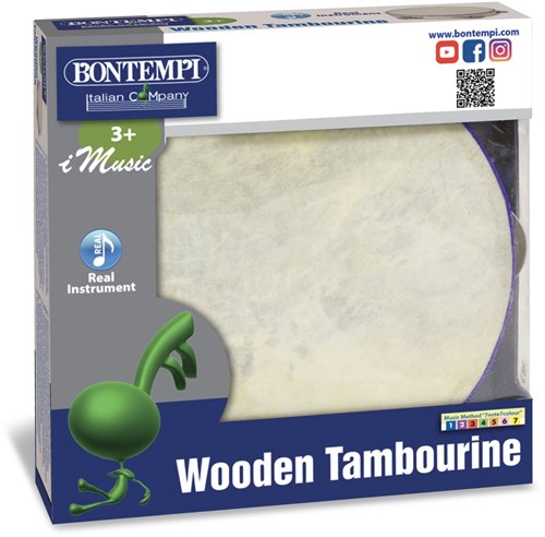 Bontempi houten tamboerijn muziekinstrument voor kinderen-2