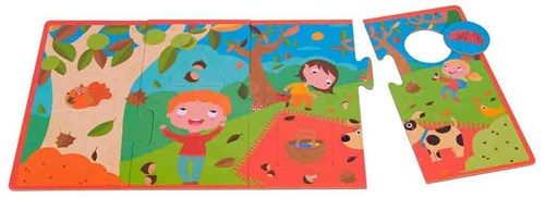 APLI Kids puzzle cherche et trouve saisons - jouet éducatif en carton-2