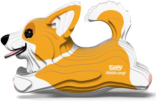 Eugy 3D puzzel Welsh Corgi hond - duurzaam karton knutselset-3