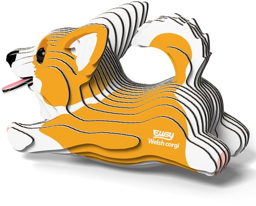 Eugy 3D puzzel Welsh Corgi hond - duurzaam karton knutselset-2