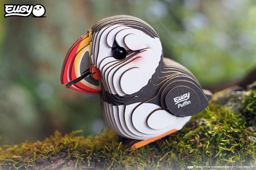 Eugy 3D puzzel - papegaaiduiker milieuvriendelijk karton speelgoed-3