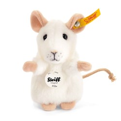 Steiff peluche souris Pilla blanche - jouet doux 10 cm