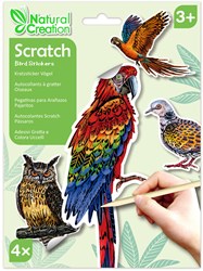 Avenir autocollants à gratter oiseaux - set créatif pour enfants