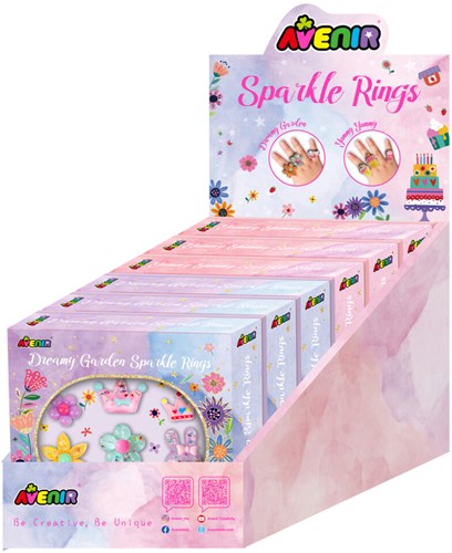 Avenir glitterringen knutselset - creatieve sieraden maken