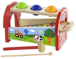 Viga Toys Ballenbank met 3 ballen en xylofoon. +18