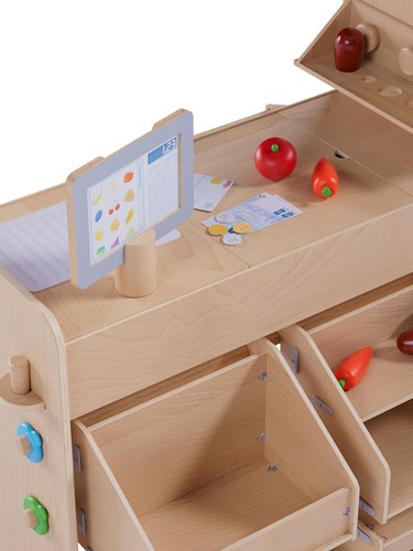 Haba speelset - 3 in 1 keuken, winkeltje en werkplaats houten speelgoed-3