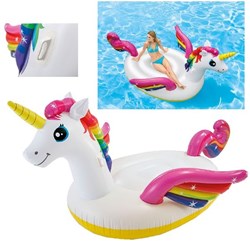 Intex opblaasbare unicorn luchtbed zwembad strand 287x193x165 cm