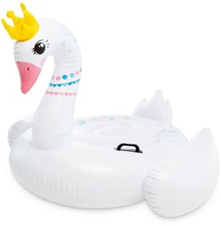 Intex opblaasbare zwaan ride-on zwembad speelgoed 188x124cm wit