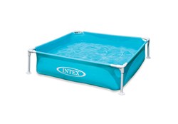 Intex mini piscine bleue - piscine à cadre 122x122x30 cm