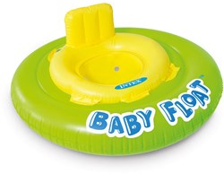 Intex bouée bébé vert-jaune - flotteur nageur 1-2 ans 76 cm