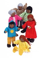 Hape Famille Maison de Poupée Afrique - set de poupées en bois-2