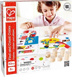 Hape houten spel educatief speelgoed Find and Count Colors