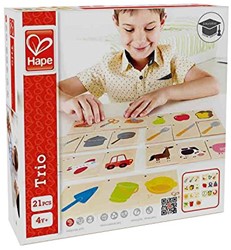 Hape educatief houten spel Trio - logisch sorteren en leren