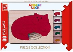 Hape Lagenpuzzel Poes - 5 stukjes