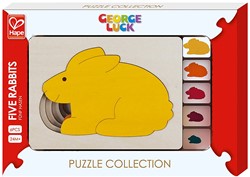 Hape Lagenpuzzel Konijn - 5 stukjes
